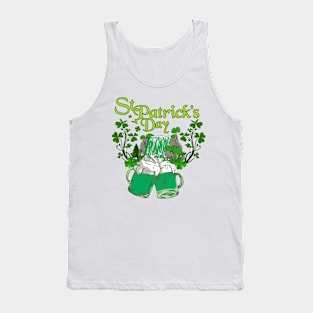 St Patricks Day Green Beer Bier Waterfall Tank Top